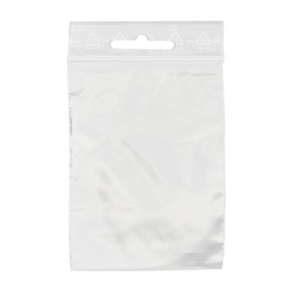 Sachets à fermeture pression, avec trou euro, film PE 80 x 120 mm | 90 µm