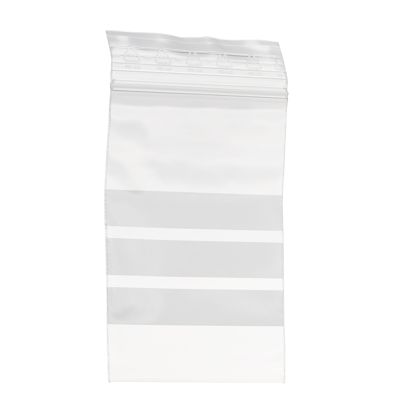 Sachets à fermeture pression, avec bandes de marquage, film PE 70 x 100 mm | 50 µm