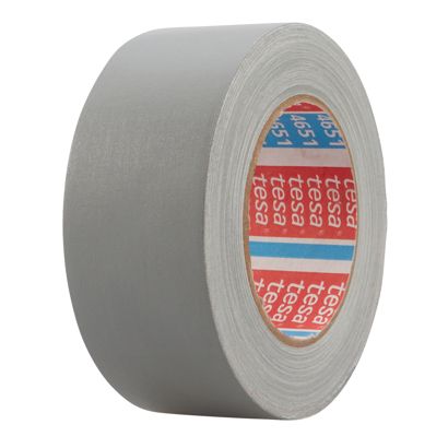tesa 4651, ruban toilé premium recouvert d’acrylique 50 mm | gris 