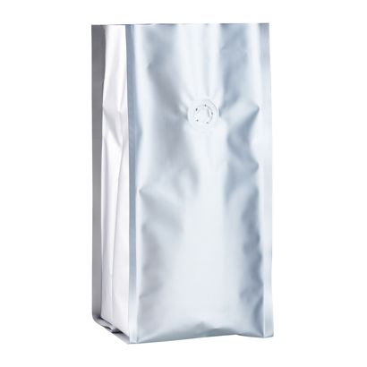 Sac à café avec valve de protection d'arômes, argent 