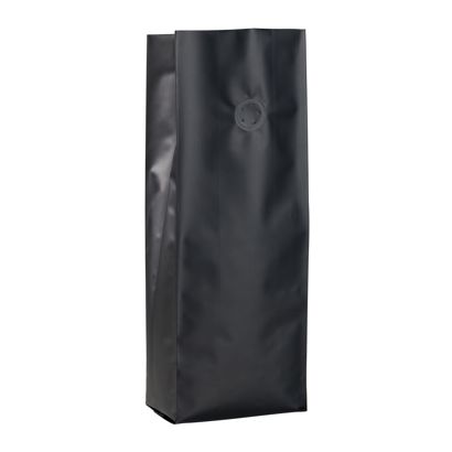 Sachets à soufflet avec valve de protection d’arômes, noir 