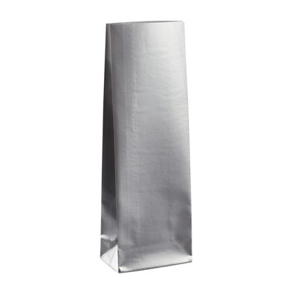 Sachet fond plat, argent 70 x 40 x 205 mm