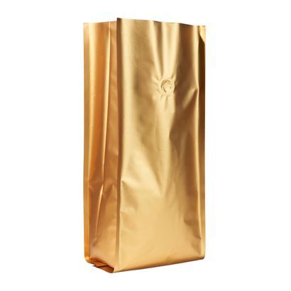Sac à café avec valve de protection d'arômes, or 375 x 140 mm