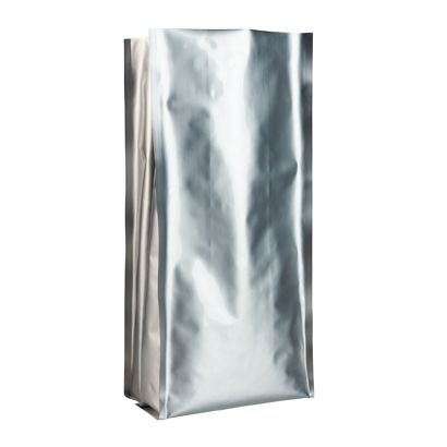 Sac à café scellé K, argent 420 x 170 mm