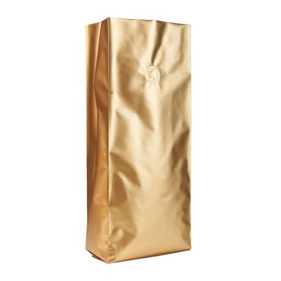 Sachets à soufflet avec valve de protection d’arômes, or 380 x 130 mm