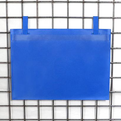 Pochette d’identification pour les caisses-palettes métalliques, avec languettes de fixation 