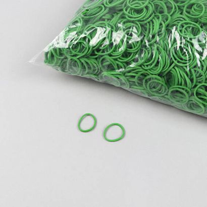 Elastiques en caoutchouc, vert 1 mm | 15 mm