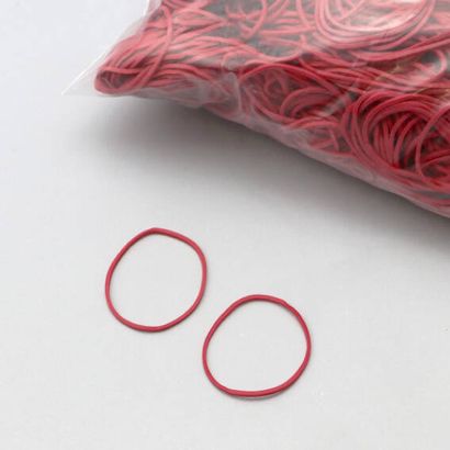 Elastiques en caoutchouc, rouge 1 mm | 30 mm