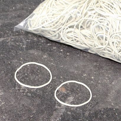 Elastiques en caoutchouc, blanc 1,5 mm | 50 mm