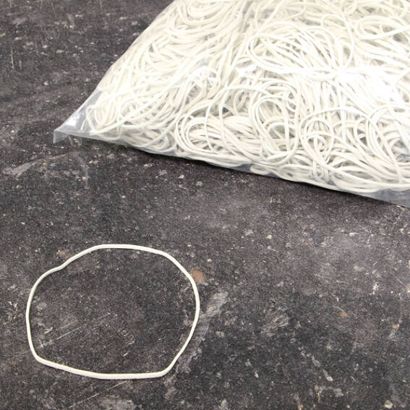 Elastiques en caoutchouc, blanc 1,5 mm | 60 mm