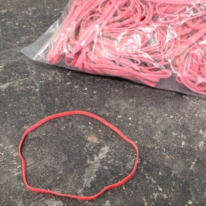 Elastiques en caoutchouc, rouge 3 mm | 80 mm