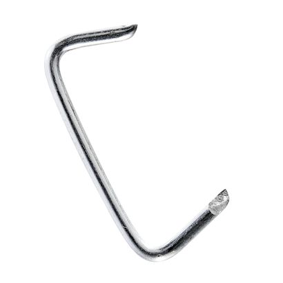 Agrafes annelées, acier zingué pour cordes de ⌀ 8 mm