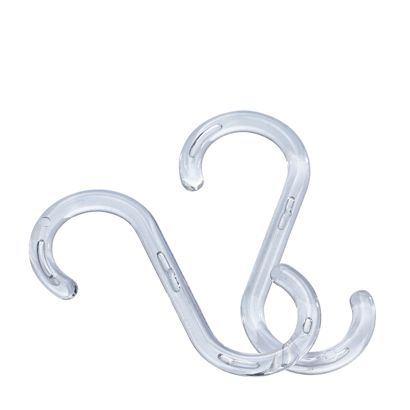 Crochet en S, longueur de 55 mm, plastique transparent null