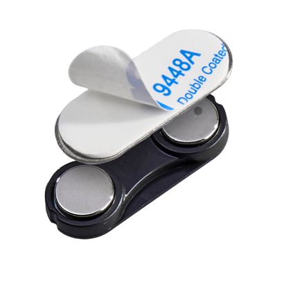 Aimant pour badges nominatifs, auto-adhésif 33 x 12 mm  | 2 aimants 
