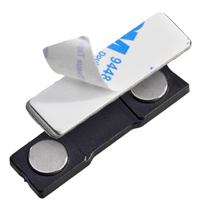 Aimant pour badges nominatifs, auto-adhésif 2 aimants | 45 x 13 mm