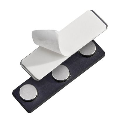 Aimant pour badges nominatifs, auto-adhésif 3 aimants | 45 x 13 mm