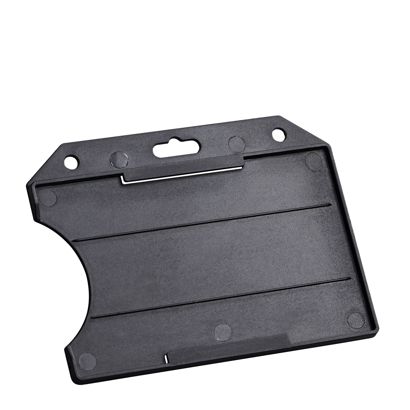 Porte-badge en plastique dur, ouverte noir 