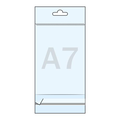 Pochettes Header, film OPP 30 micr 80 x 110 mm