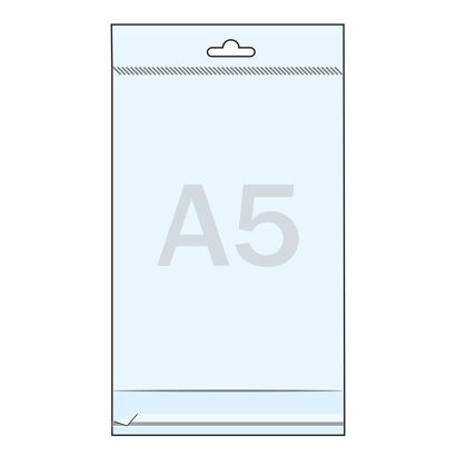 Pochettes Header, film OPP 30 micr 155 x 215 mm
