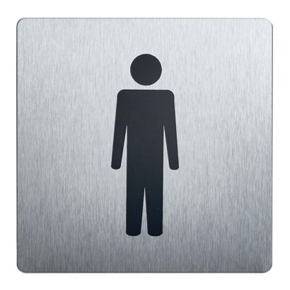 Panneaux d'information, acier inoxydable, 90 x 90 mm null