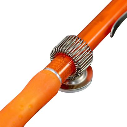 Porte-stylo, en métal, auto-adhésif 