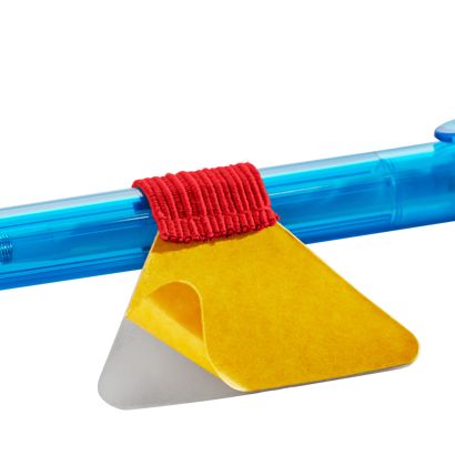 Porte-stylo, avec boucle élastique plat, auto-adhésif null