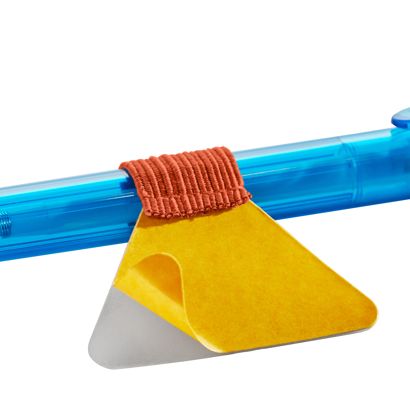 Porte-stylo, avec boucle élastique plat, auto-adhésif null