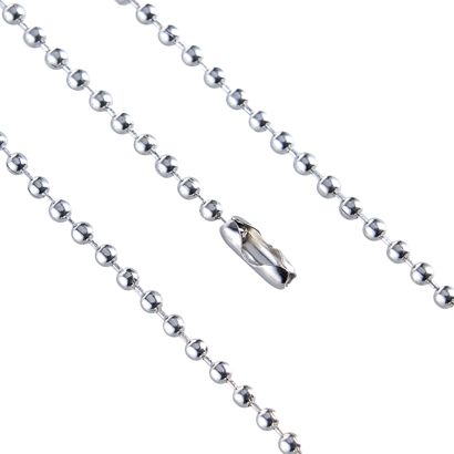 Chaînes sphériques avec fermeture à compression 50 mm | 2.4 mm | argent  |  