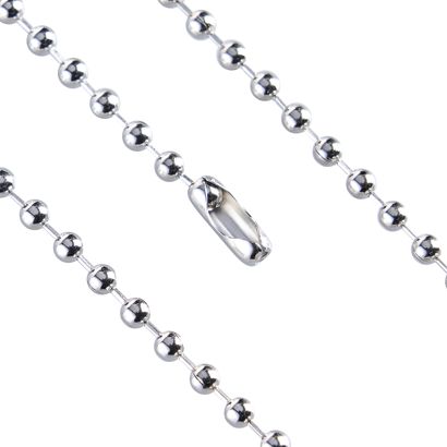 Chaînes sphériques avec fermeture à compression 300 mm | 3.2 mm | argent  |  