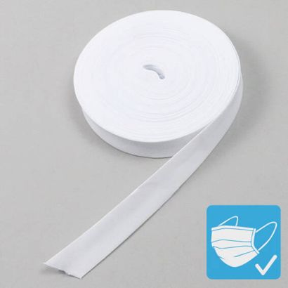 Bande de fixation de biais, polyester, 20 mm (rouleau de 25 m) null