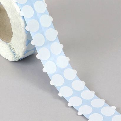 Pastilles adhésives double face en PET, adhérence faible/faible 20 mm | 1000 pcs