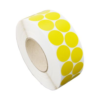 Pastilles adhésives en tissu, jaune 
