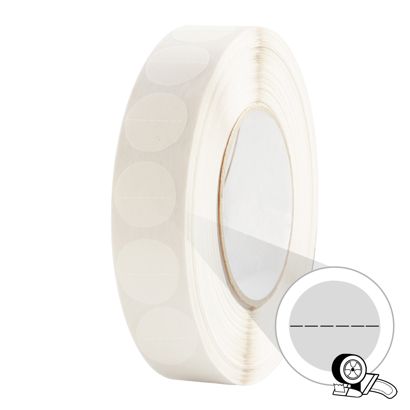 Pastilles adhésives pour dérouleur manuel E2025, simple face adhérence forte, perforées 