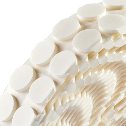 Pastilles adhésives en mousse double face, 3 mm d'épaisseur, adhérence forte/forte 20 mm | 1.000 STK