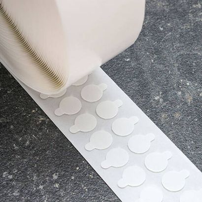 Pastilles adhésives en acrylate pur double face, env. 1 mm d’épaisseur, adhérence forte/forte 20 mm | 1.000 STK