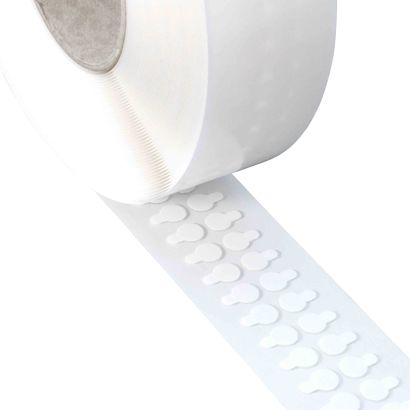 Pastilles adhésives en acrylate pur double face, env. 1 mm d’épaisseur, adhérence forte/forte 20 mm | 3.000 STK