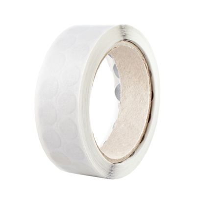 Pastilles adhésives en tissu, gris argent 2 bandes | 15 mm | 1.000 STK