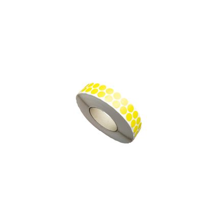 Pastilles adhésives en tissu, jaune 15 mm | 5.000 STK