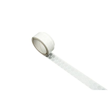 Pastilles adhésives en tissu, gris argent 2 bandes | 25 mm | 1.000 STK