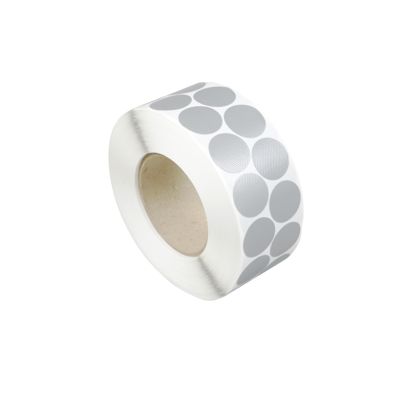 Pastilles adhésives en tissu, gris argent 2 bandes | 30 mm | 2.000 STK