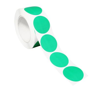 Pastilles autocollantes de couleur, en papier 40 mm | null