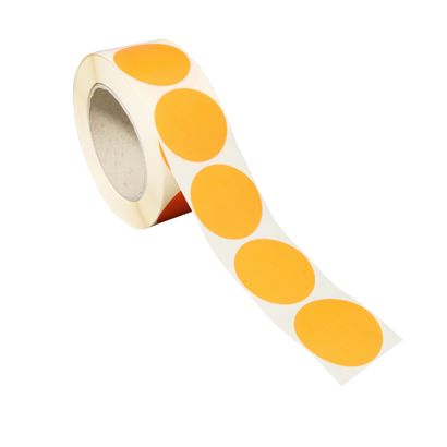 Pastilles autocollantes de couleur, en papier 40 mm | null
