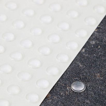 Amortisseurs adhésifs, hémisphère, adhésif 6.4 mm | transparent 