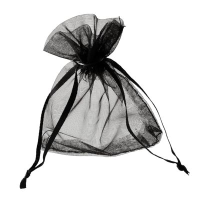 Sachets en organza avec fermeture à bande de satin null | 75 x 100 mm