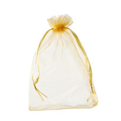Sachets en organza avec fermeture à bande de satin null | 90 x 120 mm