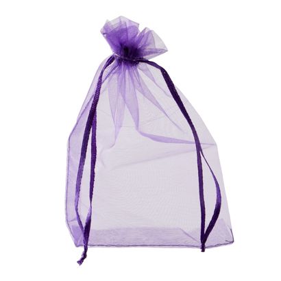 Sachets en organza avec fermeture à bande de satin null | 100 x 150 mm
