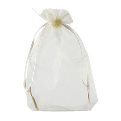Sachets en organza avec fermeture à bande de satin null | 100 x 150 mm