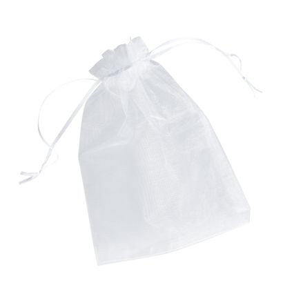 Sachets en organza avec fermeture à bande de satin null | 150 x 200 mm
