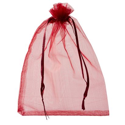 Sachets en organza avec fermeture à bande de satin null | 150 x 200 mm