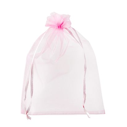Sachets en organza avec fermeture à bande de satin null | 150 x 200 mm